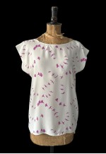 80's Vintage Skirt and Matching Blouse White Pink Star Print